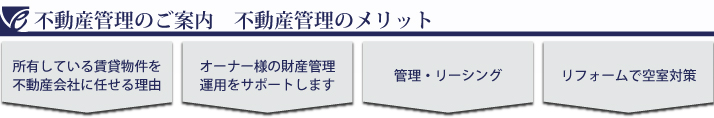 e-ライフ開発株式会社宮城県仙台市　不動産管理のご案内　物件管理メリット